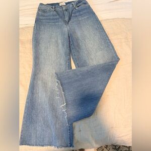 Frame Denim Light Blue Wide-Leg Flare Jeans